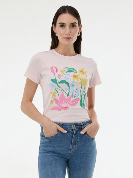 Orsay Svetloružové dámske tričko s potlačou ORSAY