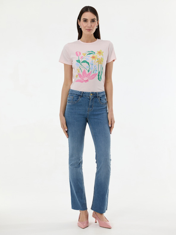 Orsay Svetloružové dámske tričko s potlačou ORSAY