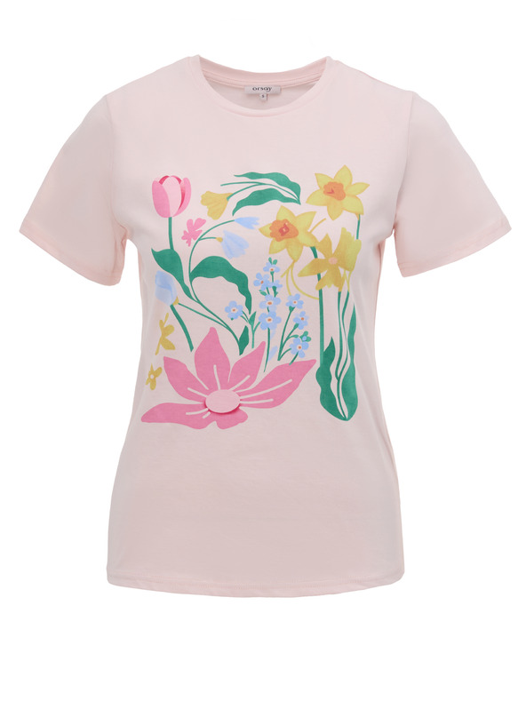 Orsay Svetloružové dámske tričko s potlačou ORSAY