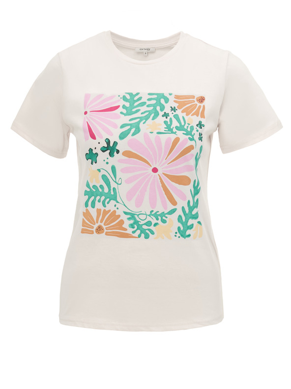 Orsay Biele dámske tričko s potlačou ORSAY