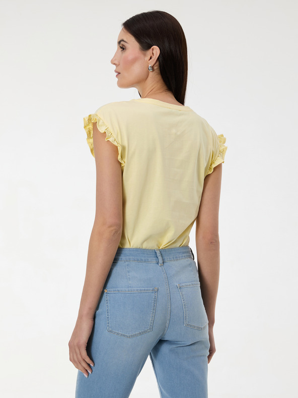 Orsay Žlté dámske tričko s krátkym rukávom ORSAY
