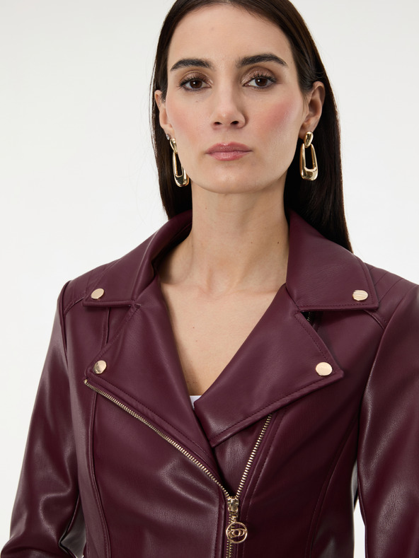 Orsay Vínová dámska koženková bunda ORSAY