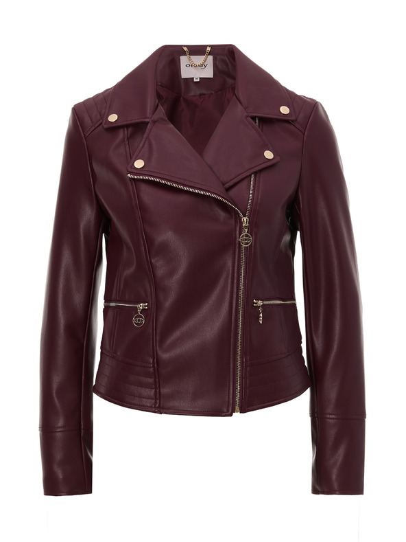 Orsay Vínová dámska koženková bunda ORSAY