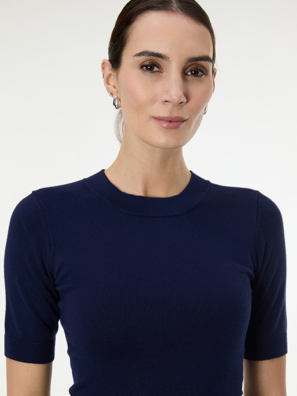 Orsay Tmavomodrý dámsky sveter s krátkym rukávom ORSAY
