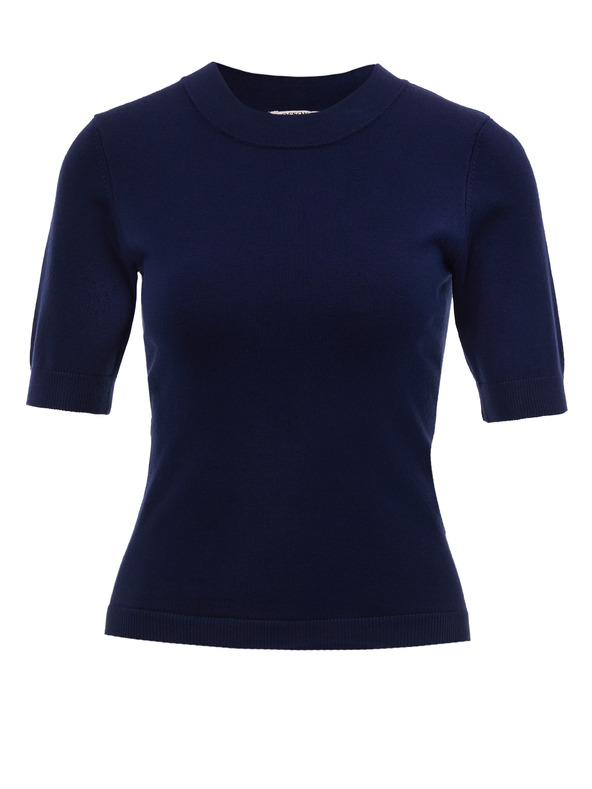 Orsay Tmavomodrý dámsky sveter s krátkym rukávom ORSAY