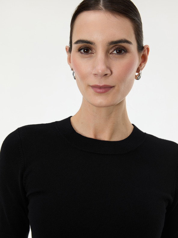 Orsay Čierny dámsky sveter s krátkym rukávom ORSAY