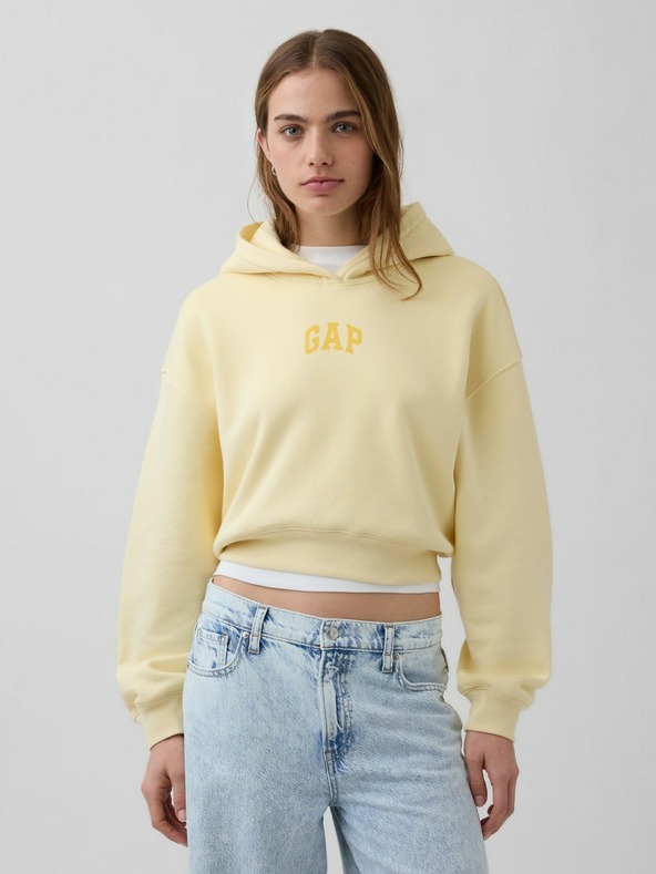 GAP Oversize crop mikina s logom VintageSoft GAP