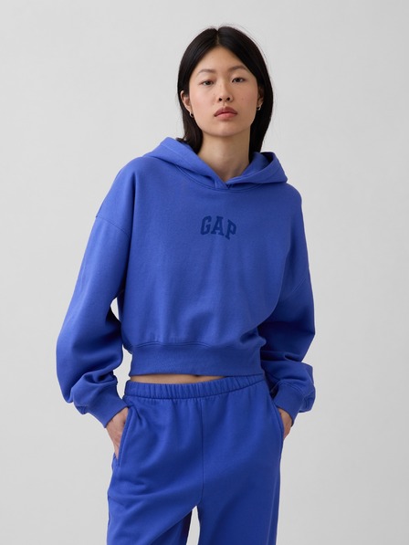 GAP Oversize crop mikina s logom VintageSoft GAP