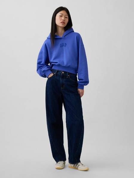 GAP Oversize crop mikina s logom VintageSoft GAP