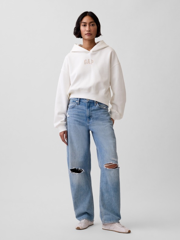 GAP Oversize crop mikina s logom VintageSoft GAP