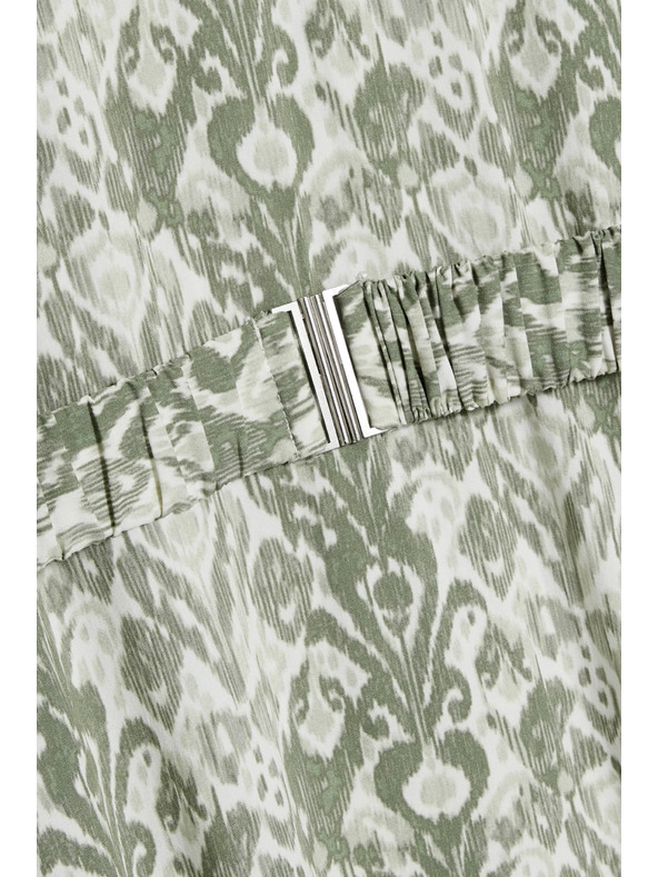 Moodo Olivové viskózové šaty Moodo