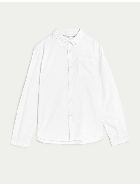 Marks & Spencer Košeľa Oxford z čistej bavlny (6–16 rokov) Marks & Spencer biela