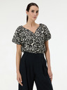 Orsay Čierna vzorovaná dámska blúzka ORSAY