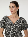 Orsay Čierna vzorovaná dámska blúzka ORSAY