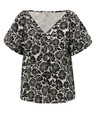 Orsay Čierna vzorovaná dámska blúzka ORSAY