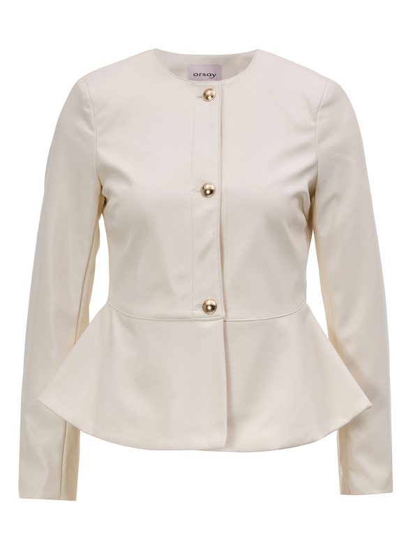 Orsay Krémová dámska koženková bunda ORSAY