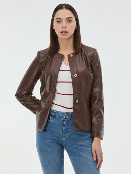 Orsay Hnedá dámska koženková bunda ORSAY