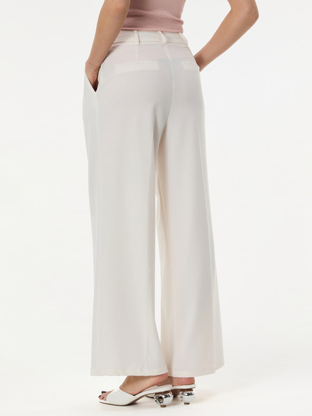 Orsay Krémové dámske široké nohavice ORSAY
