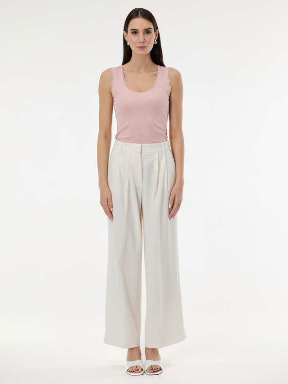 Orsay Krémové dámske široké nohavice ORSAY