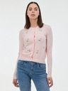 Orsay Svetloružový dámsky kardigán s výšivkou ORSAY