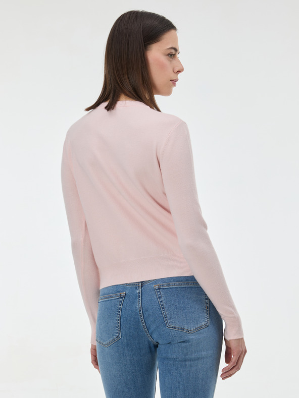 Orsay Svetloružový dámsky kardigán s výšivkou ORSAY