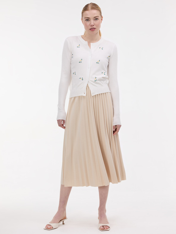 Orsay Krémový dámsky kardigán s výšivkou ORSAY