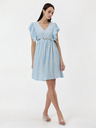 Orsay Svetlomodré dámske šaty ku kolenám ORSAY