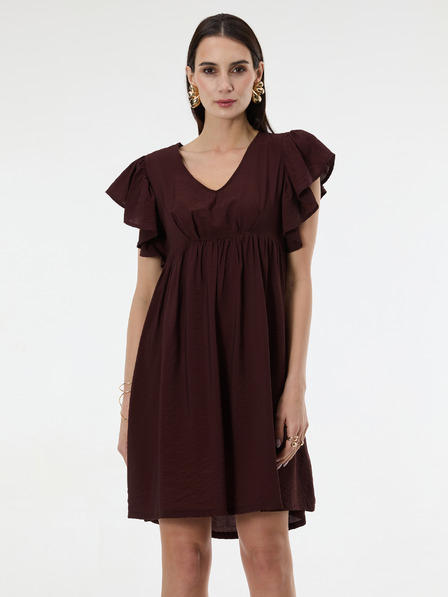 Orsay Tmavohnedé dámske šaty ku kolenám ORSAY