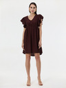 Orsay Tmavohnedé dámske šaty ku kolenám ORSAY