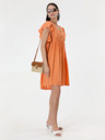 Orsay Oranžové dámske šaty ku kolenám ORSAY