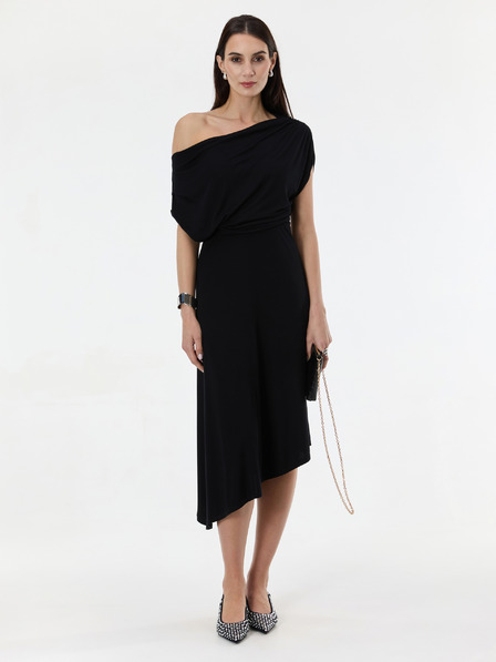 Orsay Čierne dámske midi šaty ORSAY