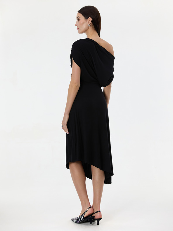 Orsay Čierne dámske midi šaty ORSAY