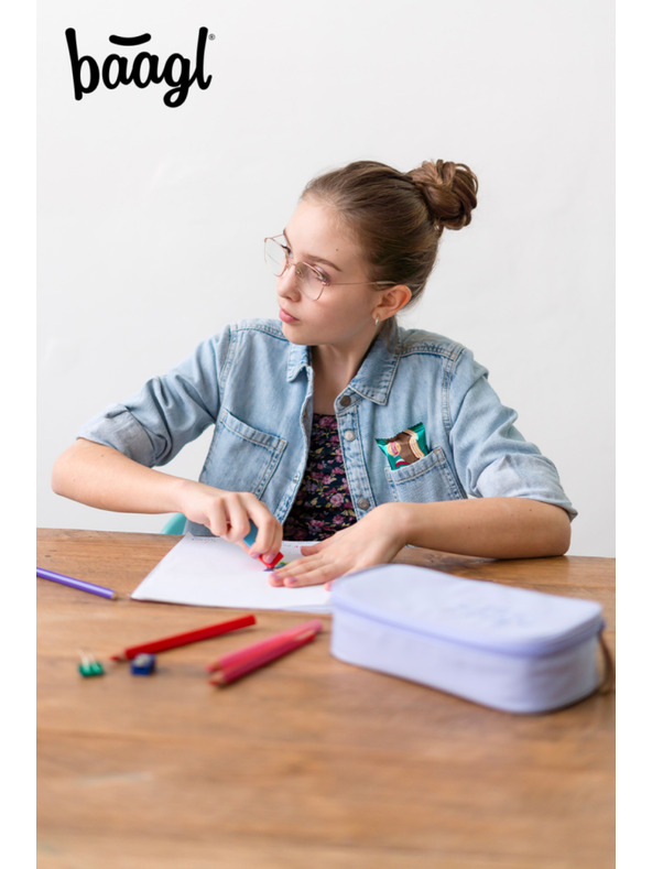 BAAGL  Fialový školský peračník Baagl Lilac