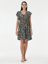 Orsay Čierne dámske vzorované šaty ku kolenám ORSAY