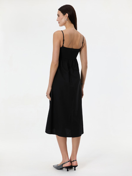 Orsay Čierne dámske midi šaty s aplikáciou ORSAY