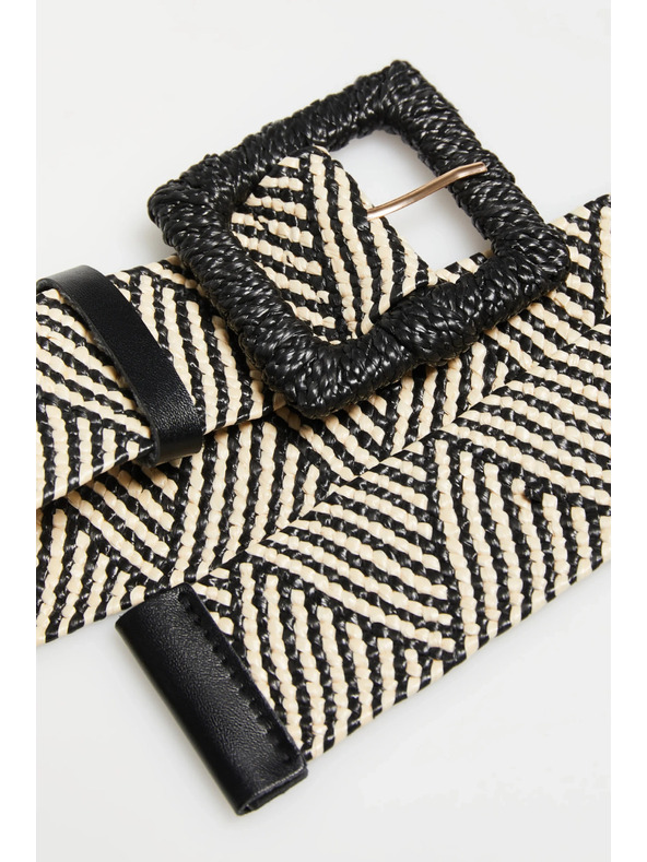 Moodo Pletený pásik čierny Moodo