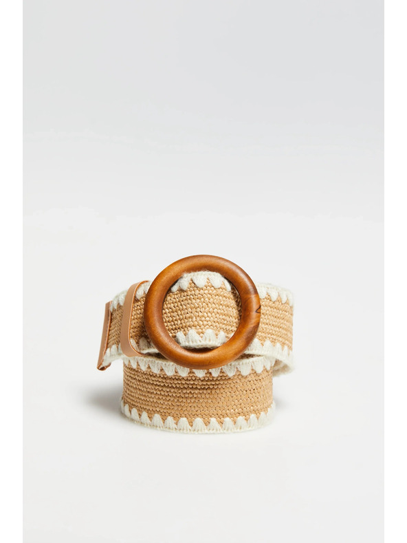 Moodo Pletený pásik béžový Moodo