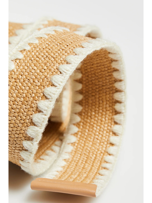 Moodo Pletený pásik béžový Moodo