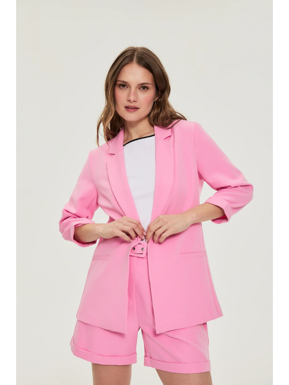 Moodo Sako s 3/4 rukávmi ružové Moodo