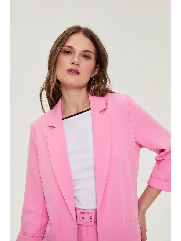 Moodo Sako s 3/4 rukávmi ružové Moodo