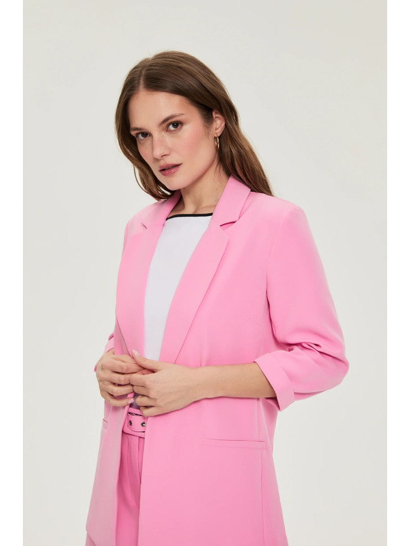 Moodo Sako s 3/4 rukávmi ružové Moodo