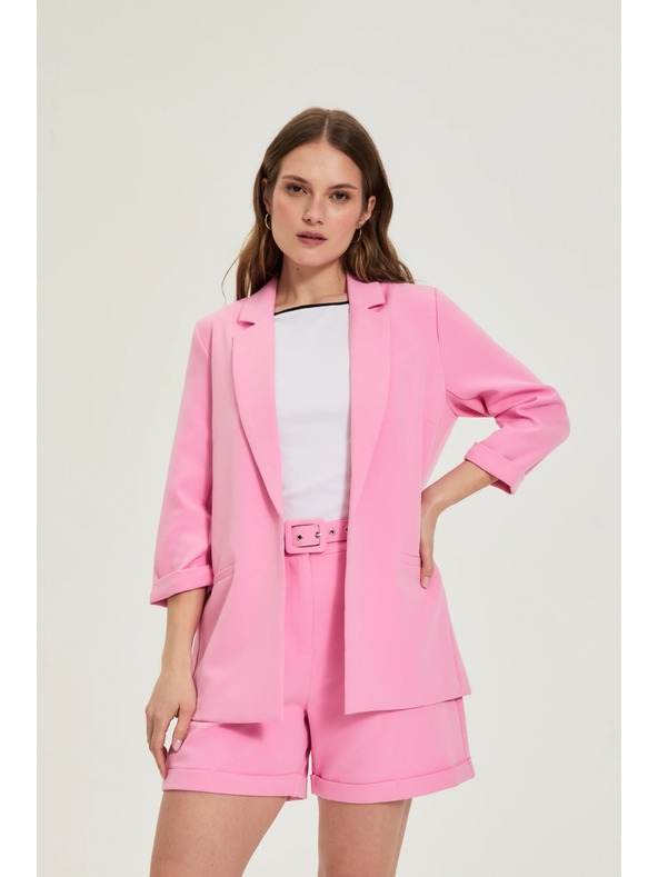 Moodo Sako s 3/4 rukávmi ružové Moodo