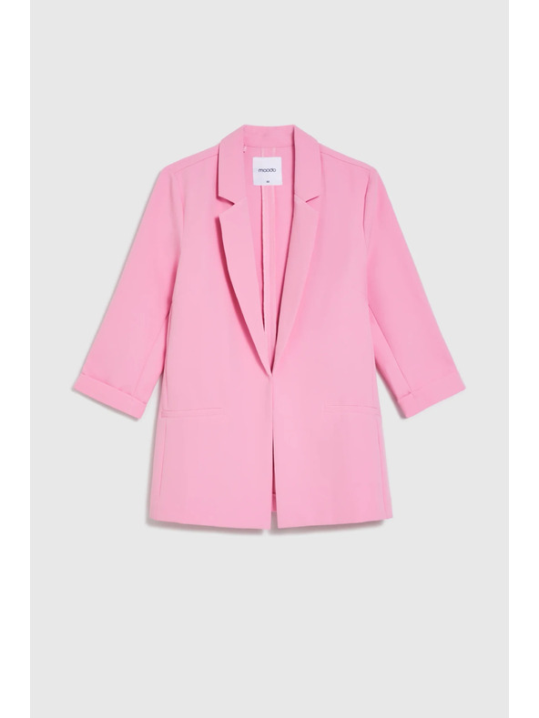 Moodo Sako s 3/4 rukávmi ružové Moodo