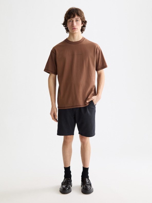 Scotch & Soda Pánske voľné tričko s nápisom