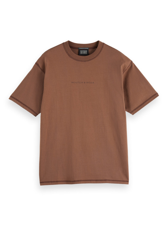 Scotch & Soda Pánske voľné tričko s nápisom