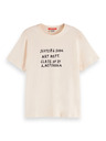 Scotch & Soda Dámske krémové tričko s nápisom