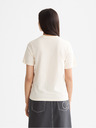 Scotch & Soda Dámske krémové tričko s nápisom