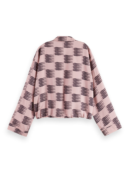 Scotch & Soda Ružová dámska košeľa so zaväzovaním