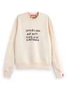 Scotch & Soda Dámska krémová mikina s nápisom