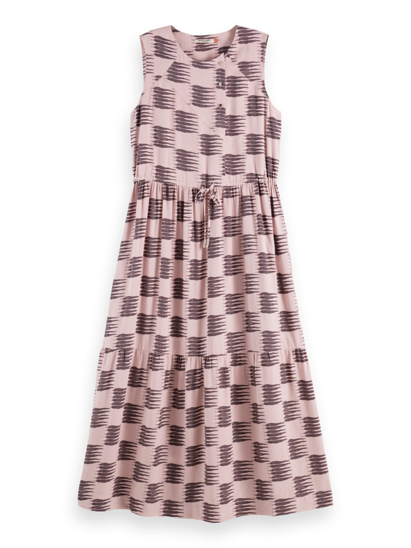 Scotch & Soda Ružové vzorované šaty